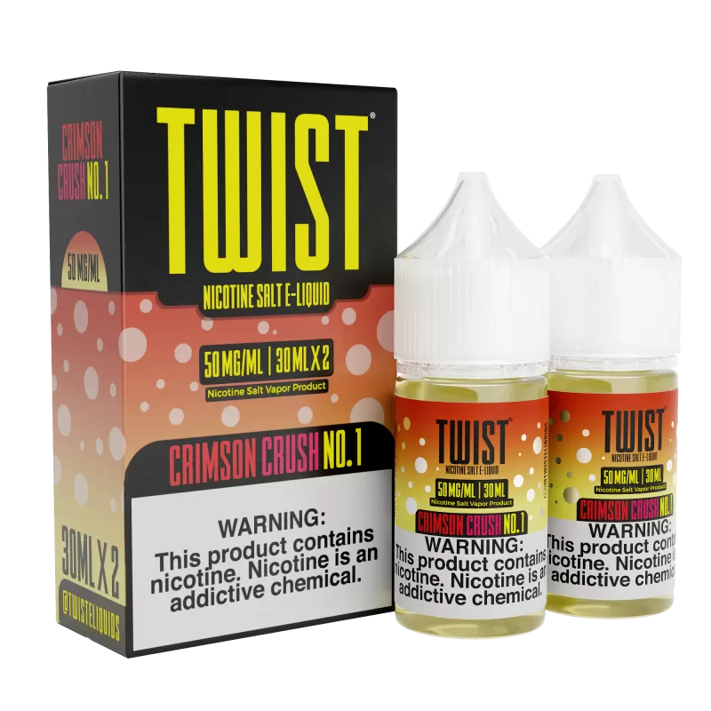 TWIST Nicotine Salt E-Liquid - Crimson Crush No.1 - 60ML E-Liquid (Twin 30ML Pack)