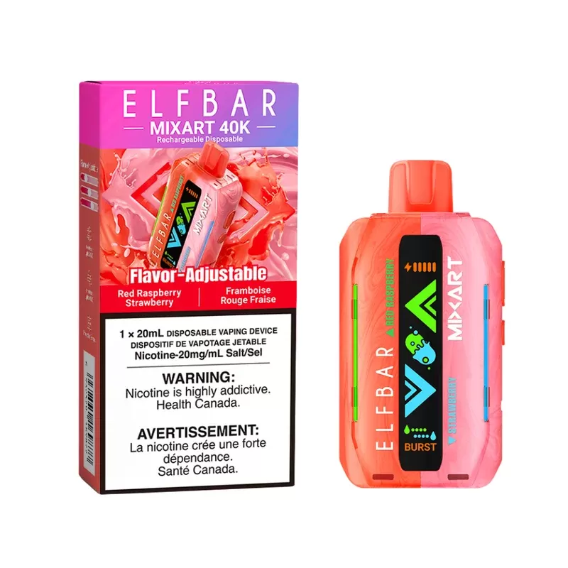 ELF BAR MIXART 40K – RED RASPBERRY STRAWBERRY
