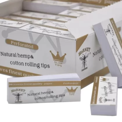 Hornet – Natural Hemp n Cotton – Rolling tips White