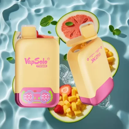 Vapsolo Twins 20000 Puffs Dual Tank Disposable Vape – Watermelon Ice & Strawberry Mango, 40mL, Type-C - Bangvapeaustralia