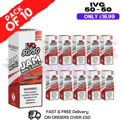 Jam Roly Poly IVG 50/50 Eliquid Box Of 10