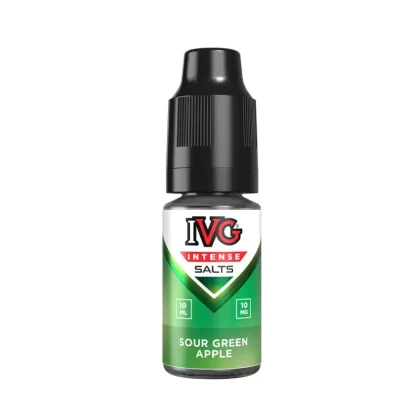IVG Intense Sour Green Apple Saltnic Vape Juice - 10mg