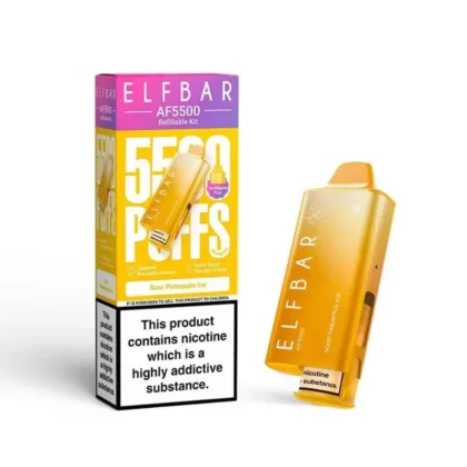 Elf Bar AF5500 Prefilled Kit Sour Pineapple Ice - Strength#20mg (7E1DEB)