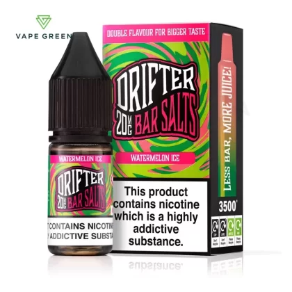Watermelon Ice Nic Salt E-Liquid by Drifter Bar Salts - Eliquidsupply