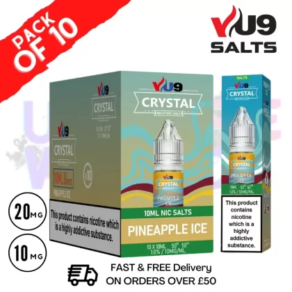 Pineapple Ice VU9 Crystal Nic Salt Box Of 10