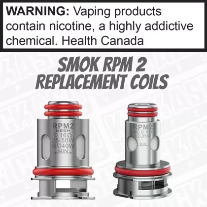 SMOK RPM2 Replacement Coils - Resistance#Mesh 0.16ohm Coil (25-50W)>DC 0.6ohm MTL Coil. (12-25W)