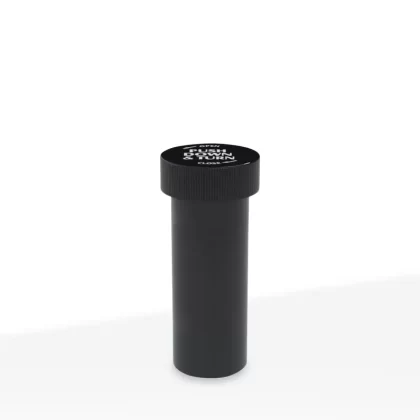 Child Resistant | Opaque Black Push & Turn Cap Vials | 8 Dram – 1 Gram – 420 Count