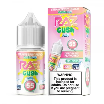 RAZ Strawberry Peach Gush Ice Nixodine Salts 30ml