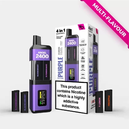 Purple Edition 4 in 1 Kit - Vapes Bars®#Angel 2400® > Upto 2400 Puffs > Nic 20mg~mlveda_country#gb>eu>ae