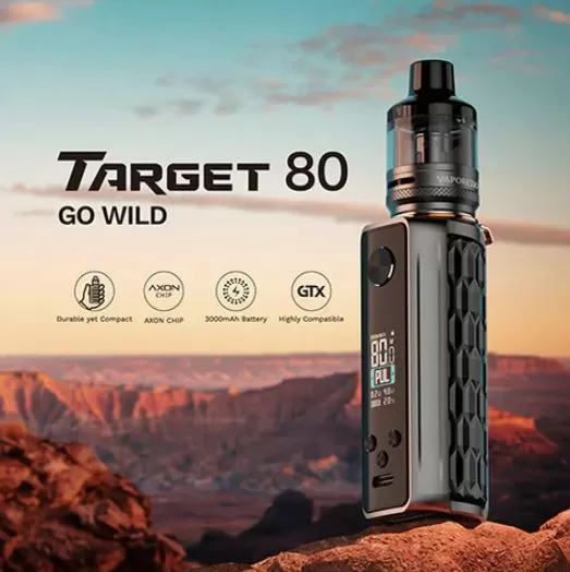 VAPORESSO TARGET 80 STARTER KIT - Black - Image 2