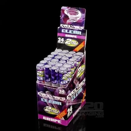 Cyclones Clear Grape Flavored Cones 24/Box