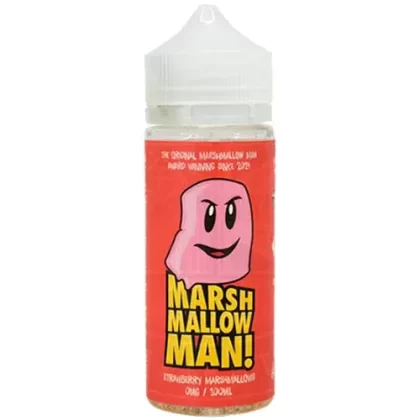 STRAWBERRY MARSHMALLOW MAN E LIQUID BY MARINA VAPE E LIQUID 100ML 70VG