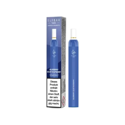 ELF BAR T600 – Blueberry Sour Raspberry - Elf Bar T600 / Propylenglykol / Glycerin / Aromastoffe / Nikotinsalz / 20mg/ml / 500 mAh / ca. 600