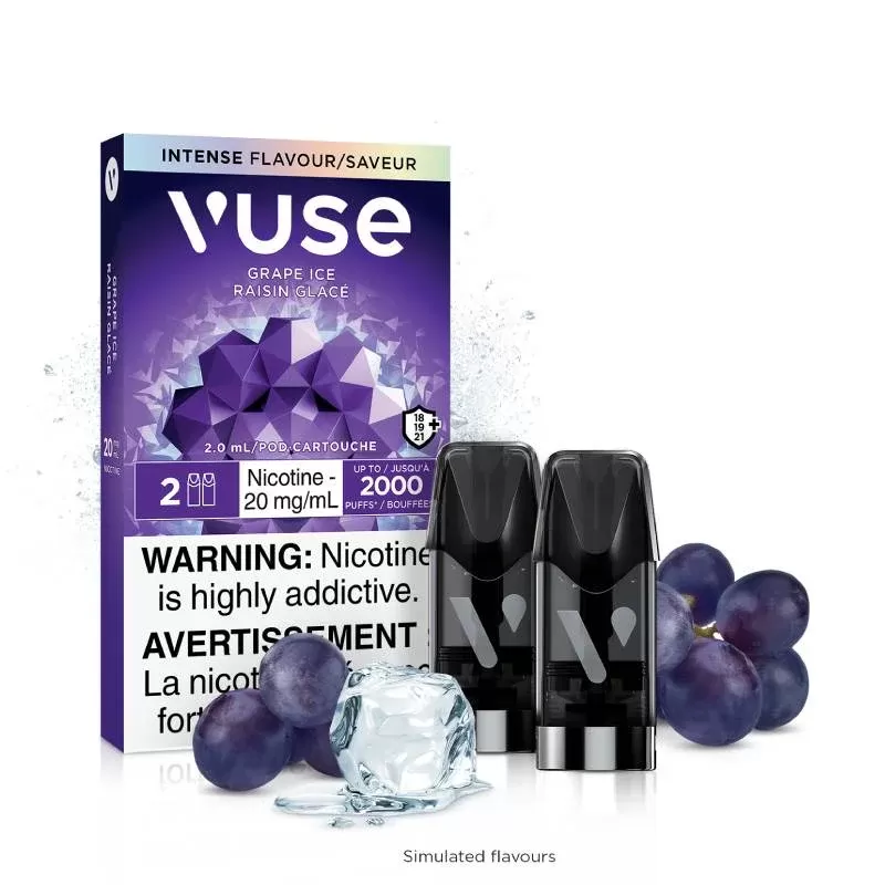 Vuse Pods – Grape Ice, 2mL (2 Pods/PK)