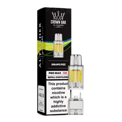 Al Fakher Crown Bar Pro Max 12K Prefilled Pod Grape Fizz - Nicotine Strength#20mg