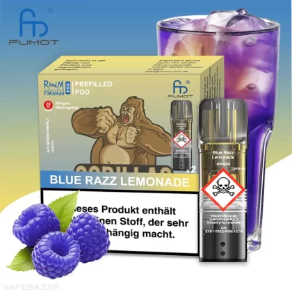 RandM Tornado Pods – Blue Razz Lemonade (2er Pack) - RandM / Limonade / ca. 1200 insgesamt / 20mg/ml
