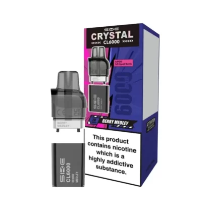 SKE Crystal CL6000 Prefilled Vape Pods - Blueberry Raspberries