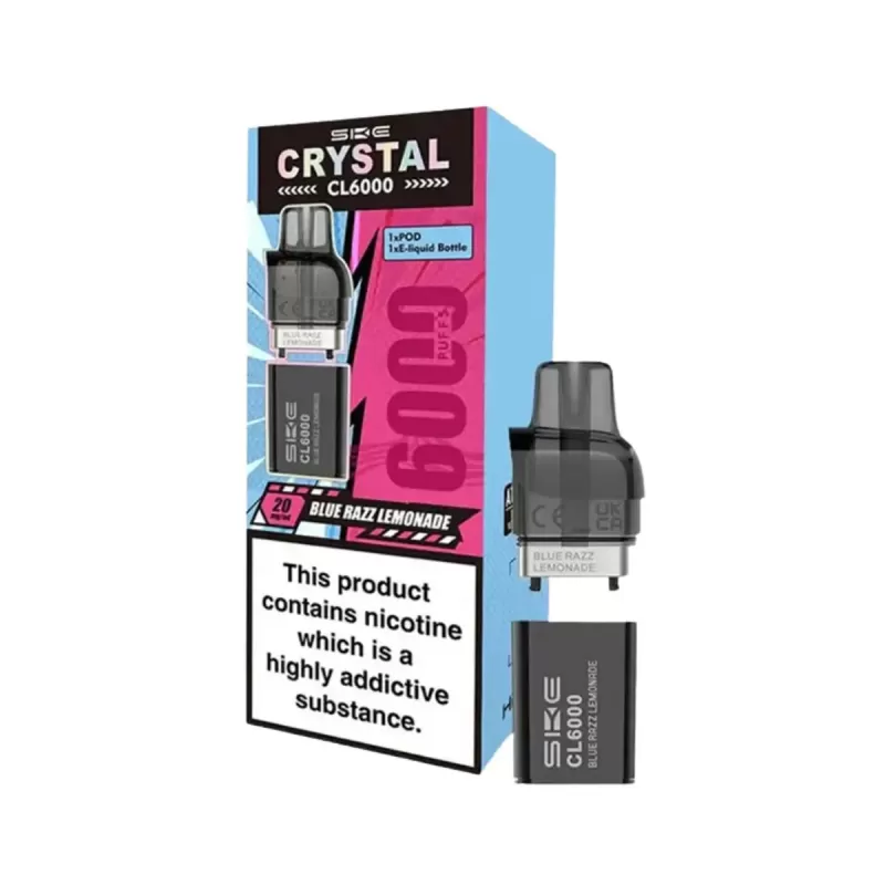 SKE Crystal CL6000 Prefilled Vape Pods - Blueberry Raspberries - Image 2