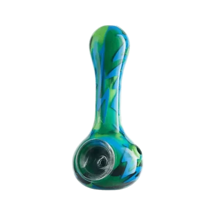 Eyce OraFlex Switchback Spoon Pipe - Color#Blue/Black/Green>Grey / Black>Purple / White