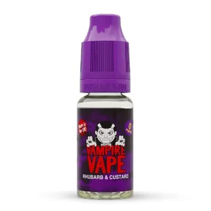 Vampire Vape Rhubarb & Custard 10ml E-Liquid - 0 mg – No Nicotine, 12 mg – High Strength