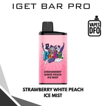 Strawberry White Peach Ice Mist – IGET BAR PRO - Non-rechargeable / IGET / Medium / Peach / Strawberry