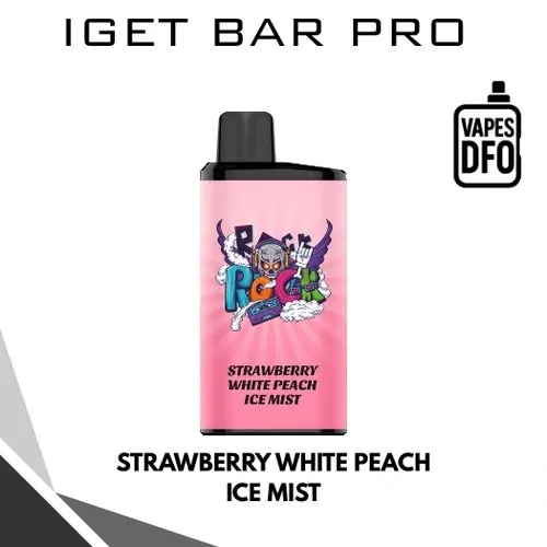 Strawberry White Peach Ice Mist – IGET BAR PRO - Non-rechargeable / IGET / Medium / Peach / Strawberry