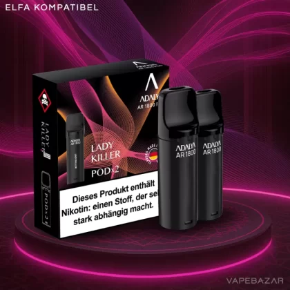 Adalya Alpha Pods – Lady Killer – (2er Pack) - Adalya / Nikotinbenzoat / Propylenglykol / Aromastoffe / Glycerin
