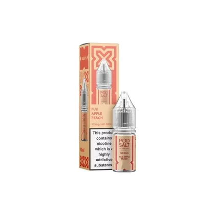 Pod Salt Nexus Fuji Apple Peach E Liquid 10ml - Nicotine Strength#20mg>10mg>5mg (EE313C)