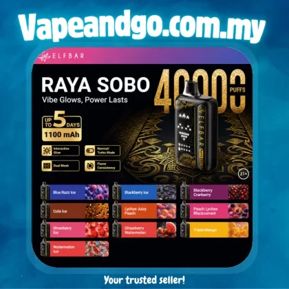 Elfbar Raya Sobo 40k Disposable - Vapeandgo Com My
