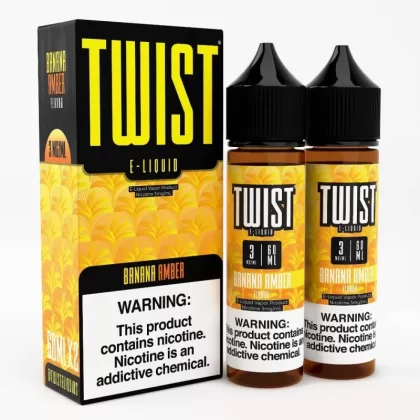 Twist e-Liquids Banana Amber eJuice | 120mL (2x60mL) - Vape Product, Vape Product; Twist eLiquids