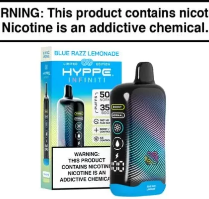 HYPPE INFINITI 50K DISPOSABLE VAPE – 50,000 PUFFS - Black Currant Razz, Blue Razz Freeze