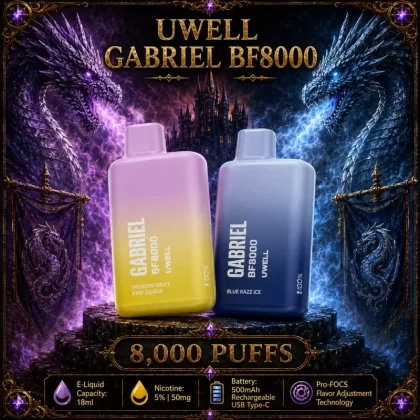 UWELL Gabriel BF8000 - Peach Blueberry - Vapeciga