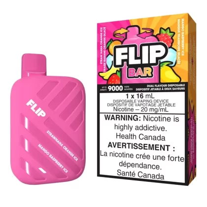 Flip Bar Disposable – Straw Nana Orange Ice & Mango Raspberry Ice