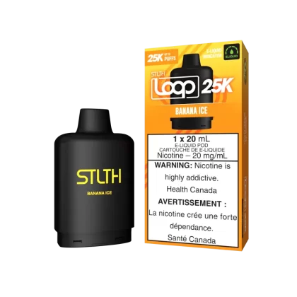 STLTH LOOP 25K Pod Pack - Banana Ice - 20 mg/mL (wholeseller) - Excise ON, 20 mg/mL (wholeseller) - Excise AB