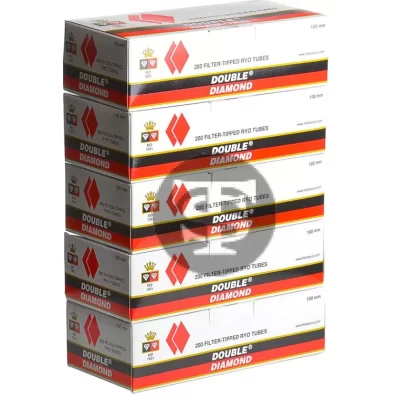 Double Diamond Filter Tubes 100 mm Full Flavor 5 Cartons of 200 - Vape Store