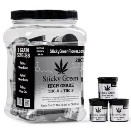 Sticky Green High Grade THC-A Flower 1G Display