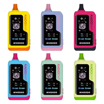 Kado Bar NI40000 Ice+Nic Control Disposable Vape (24ml, 5%) - Flavor#Peach Ice>Chilled Aloe Mango>Blueberry Watermelon>Cherry Hard Candy>Blue Raz Ice>Strawberry Watermelon Ice