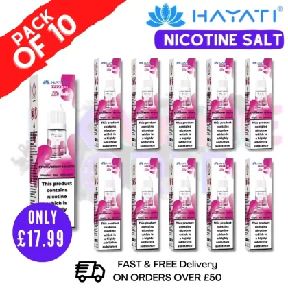 Strawberry Mojito Hayati Pro Max Nic Salt Box Of 10