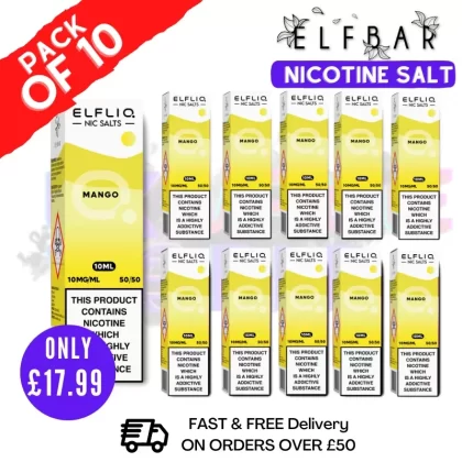 Mango ElfLiq Nic Salt BOX OF 10 – ONLY £17.99