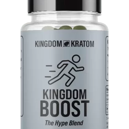 Kingdom Kratom Boost White Blend Capsules - size#60 Count>120 Count