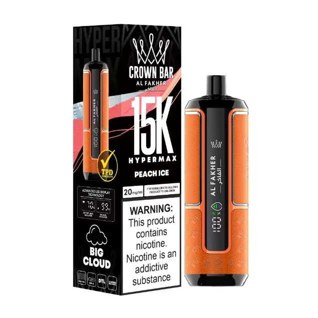 Al Fakher - Crown Bar Hypermax Disposable Vape (15,000 Puffs) - Berry Ice / 6 mg - Image 2