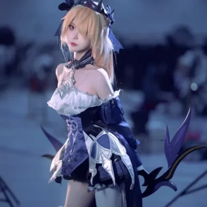 Prinzessin Polar Night Fischl Cosplay Costume - Elegant Electro Dress