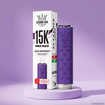 Al Fakher Crown Bar 15K Pro Max Basisgerät – Lila - Vapebazar