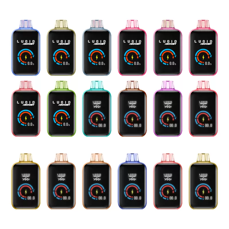 LUCID BOOST x YOGI 20,123 Puff Disposable Device - 20,123 Puffs - Strawberry Watermelon Ice (YOGI E-Liquid) - Image 2