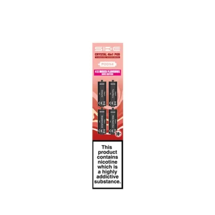 SKE Crystal 2400 4in1 Rose Edition Pre-Filled Vape Pods 20mg – 4 x Pods
