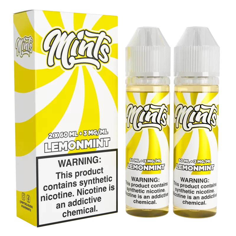 Mints Vape Co - Lemonmint - 120ML E-Liquid (Twin 60ML Pack) - 3MG