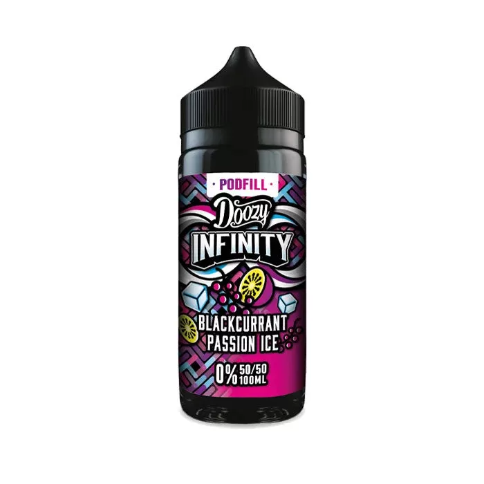 Blackcurrant Passion Ice 50/50 100ml Shortfill E-Liquid by Doozy Infinity Podfill