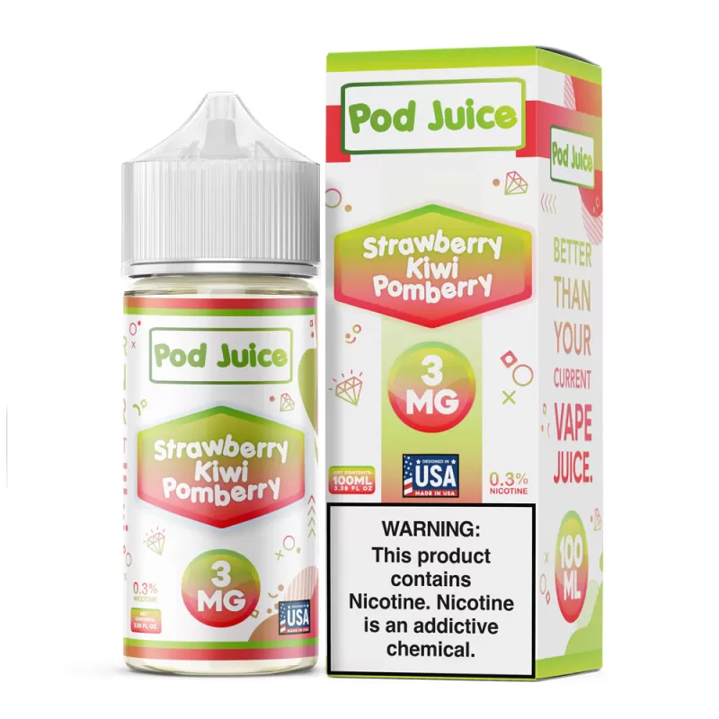 Pod Juice - Strawberry Kiwi Pomberry - 100ML E-Liquid - 3MG