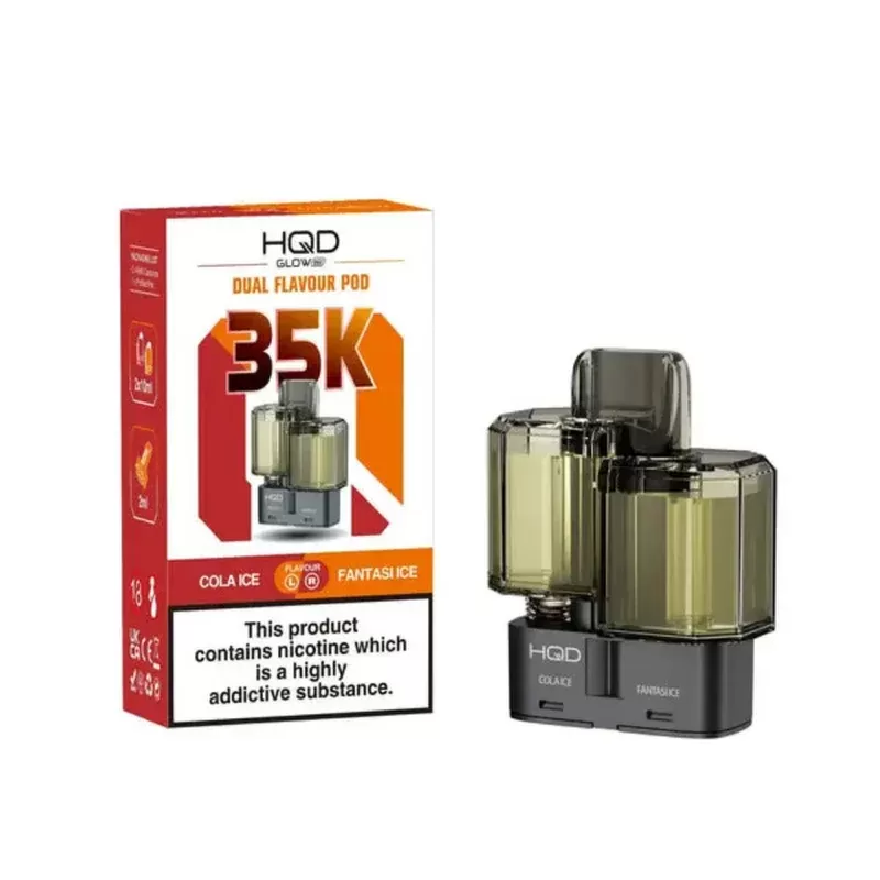 HQD Glow Air 35K Prefilled Pod Cola Ice / Fantasi Ice - Nicotine Strength#20mg (843A46) (843A46)