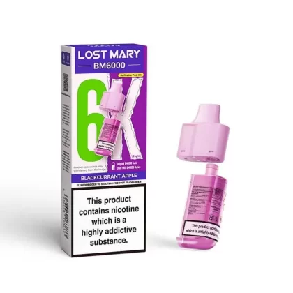 Lost Mary BM6000 Blackcurrant Apple Prefilled Vape Pods – 20mg